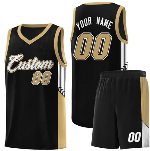 Personalisierte Basketball Trikot 2 Teiliges Set mit Jersey Shirt und Shorts für Herren/Damen/Jungen/Kinder Geschenke Gym Clothes Men Deutschland Tshirt Mini Basketballkorb Fürs Zimmer Mädchen 158