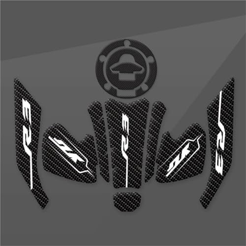 Protezione Serbatoio Carburante Adesivo Serbatoio Carburante Laterale Moto per Yamaha YZF-R3 YZF R3 YZFR3 2019-2020 Adesivo Protezione Impugnatura Ginocchio Adesivi Serbatoio Carburante(Bianco)