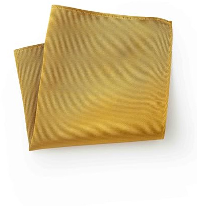 THE SAVILE ROW COMPANY LONDON Men's Silk Pocket Square Handkerchief - Gold Twill