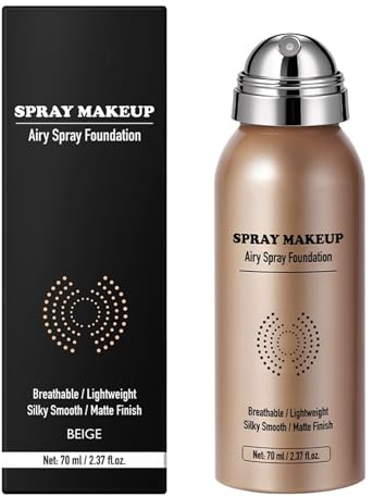 GkgWuxf Airbrush Foundation Spray - 70ml Langzeit-Haltbarer Gesichts-Concealer | Sprüh-Make-up,für Festlichkeiten Reisen Hochzeiten Events Damen