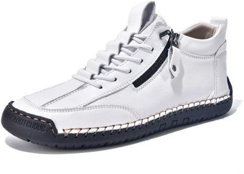 Scarpe Casual da con Cerniera Laterale e Design con Lacci per l'uso Quotidiano Pelle per Un Comfort duraturo Versatili per Jeans e Pantaloni Casual