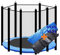 walexo Trampolin Randabdeckung + Sicherheitsnetz für 8 Stangensysteme (427 cm Ø, Blau/Schwarz)