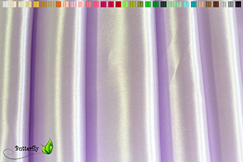 Creativery 1m Satinstoff 150cm (Flieder 462H) // Deko Stoff Satin Glanz Gewebe Kleidung Hochzeit Vorhang Mode