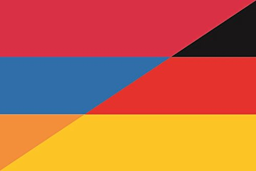 U24 Aufkleber Armenien-Deutschland Flagge Fahne 8 x 5 cm Autoaufkleber Sticker