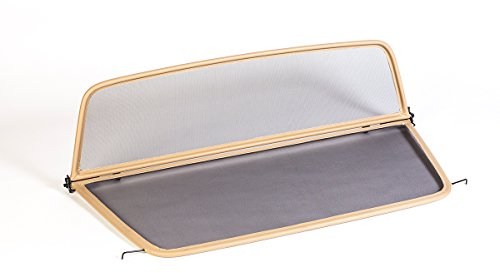 GermanTuningParts Déflecteur de Vent pour BMW E36 (1993-2000) - Pliable - avec Fermeture Rapide - Beige | Filet Anti-Remous Coupe | Déflecteur d'air