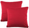 CelinaTex BeBasic Kissenbezug Doppelpack 40 x 40 cm Rubin rot Mikrofaser Dekokissen Bezug Jersey
