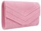 Best World 4 Yu Wocharm Womens V Shape Suede Clutch Evening Prom Purse Bridal Shoulder Handbags(Pink)