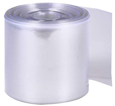 Othmro - Tubo termorestringente in PVC, larghezza 65 mm, lunghezza 10 m, per batteria grande, trasparente