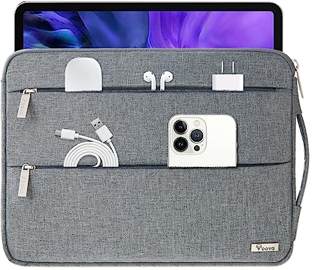 Voova Funda Portatil 13 13.3 Pulgadas para Macbook Air Pro M1 M2 Maletin Ordenador 11 12.9 Pulgadas iPad Tablet Lenovo ASUS Sumsung DELL Microsoft Surface Huawei Acer Gris