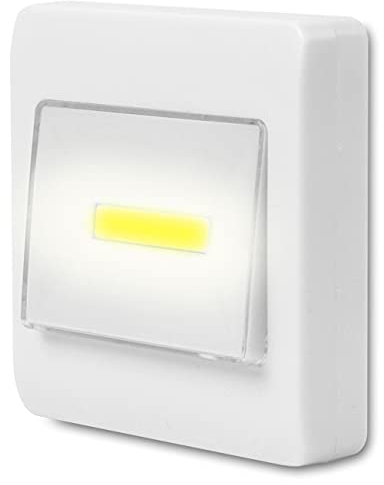 Eaxus® LED Unterbauleuchte - Wandlampe Batteriebetrieben - Küchenleuchte, Lichtschalter für Küche, Garage & Co. Schrankleuchte, Weiß