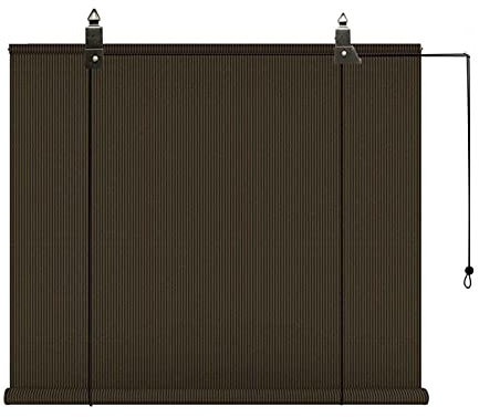 Rollo Außenrollo Außenterrasse Rollo Aufrollbar, Brauner Sichtschutz Pull Rollo, 90% UV-Schutz Veranda Terrasse Balkon Carport-Vorhang (Size : 135×230cm(53×90.5in))