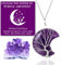 Halukakah Kristalle Steine Frauen Halskette Amethyst Quarz Lila Kristall Platinierter Messingdraht Handgemacht Wicklung Lebensbaum Mondform Anhänger 30×40mm mit Kette 50cm
