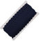 25m Zackenlitze Borte Zick-Zack-Borte auf Karte, 5/9mm breit, Viskose, waschbar, 15 Farben, Farbe:tintenblau