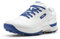 FitVille Mens Golf Shoes Extra Wide Fit Casual Sneakers Water Resistant Non Slip Outdoor Spiked Trainers for Golf Training, White Blue, 12 UK Wide