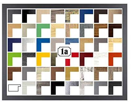Montana Deluxe Bilderrahmen Posterrahmen 67x90 cm Puzzlerahmen Graphit Dunkelgrau Farbgruppe A Klares Kunstglas