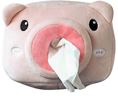 Scatola per fazzoletti per auto in peluche, simpatico porta fazzoletti per sedile posteriore Scatola per fazzoletti da appendere Contenitore per fazzoletti a forma di animale per ufficio, auto