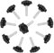 JJWNMLL 10pcs tornillo de fijación Perilla tornillo en forma de estrella M8 * 35 mm tornillo del tornillo de reemplazo de hilo tornillo de fijación Perilla manual en forma de estrella, Mango negro