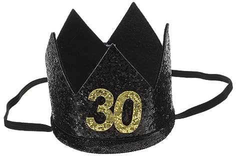 HOOTNEE 1stk Krone Geburtstagshut Männer Geburtstagsparty-hüte Geburtstag Kopfschmuck Geburtstagskronenkappe Krone Zum 30. Geburtstag Vlies Frau Alles Zum Geburtstag Anzahl