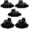 5Pcs Decking Pedestal Riser Bearing Support Height Adjustable Deck Raising Support Base PP Black Joist Supports for Wood, WPC, Wood and Aluminium(30-60mm)