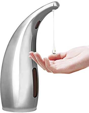 YUHOME Dispensador automático de jabón de 300 ml, dispensador de jabón manos libres, plato de loción líquida, champú, dispensador automático de jabón de manos para baño y cocina