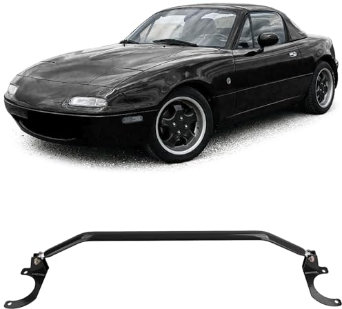 Aluminium Domstrebe Schwarz vorne 3tlg verstellbar für Mazda MX5 NA NB 89-00