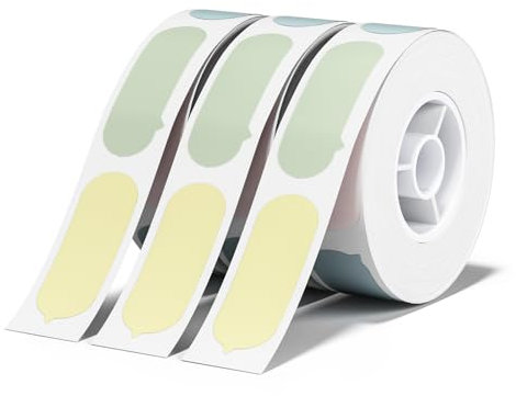 NIIMBOT Thermo Etiketten Selbstklebend, 14 x 40mm Etikettendrucker Thermopapier Kompatibel mit dem D110 D11 D101 H1S Etikettendrucker, 160 Etiketten/Rolle (3-Rollen-Pack, Blase)