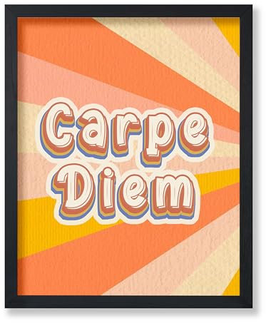 Poster Master Carpe Diem Poster – Seize The Day – Motivierende Zitate Kunst – Ermutigungskunst – Geschenk für Sie und Ihn – inspirierende Dekoration für Büro, Schlafzimmer oder Wohnzimmer – 20,3 x