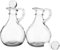 Caoruiy Glass Oil and Vinegar Bottles (2 Piece Set) Round Glass Oil Dispenser Bottle with Stopper