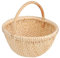 PRETYZOOM 1Stk tragbarer Blumenkorb handgefertigter Korb aus Rattan gewobener Korb Picknickkorb schöner Aufbewahrungskorb handgeflochtener Korb Hochzeit Weide Anlage schmücken Braut