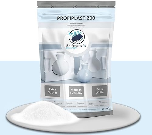 Seifenprofis Profiplast 200 Reliefgießpulver 900 g - extra weiß, Gießpulver, Gießmasse, Modellieren, Strukturieren, Erwachsene