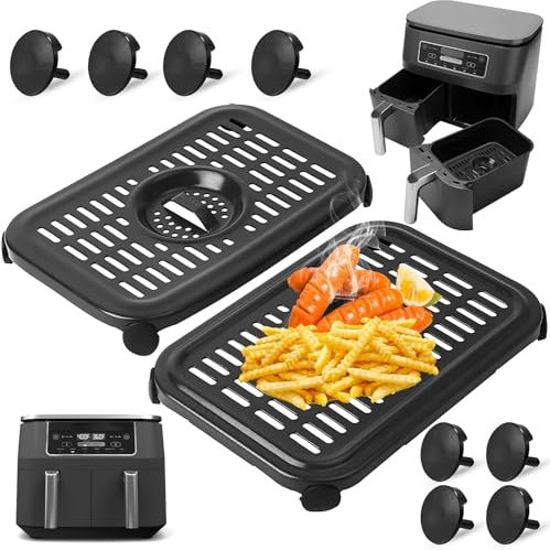 GWY Air Fryer Grill Pan for Ninja, Food Grade Stainless Steel, Dishwasher Safe, 8.1x5.5 inches, BPA Free, Accessories for Ninja Foodi DZ090 6QT, DZ201, DZ100 8QT