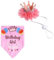Lohill Hundetorte Fliege Bandana Niedlich Hund Katze Geburtstag Hut Haustiere Party Supplies Outfit für Katze und Hund (Rosa)