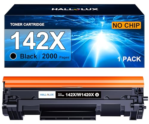 HALLOLUX 142X 142A W1420A W1420X [2000 Seiten] Kompatibel für HP 142A Toner Schwarz für HP Laserjet MFP M140w Toner M110w M110 MFP M139w M139 MFP M140 (Ohne Chip，1 Schwarz)