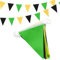 20 m/66 Fuß Wimpelkette in Schwarz, Gold und Grün, 52 Stück dreieckige Stoffbanner für drinnen und draußen, Geburtstag, Babyparty, Hochzeit, Garten, Zuhause, Party-Dekoration …