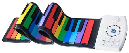 Btuty Tragbare und faltbare digitale Klaviertastatur, 49 Tasten mit wiederaufladbarem Akku mit 47 Stempeln, 14 Demonstrationssongs, 128 Rhythmen, Musik, elektrische Tastatur