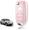 TOOMUME Cover Chiave TPU, Custodia Chiave Adatto per Fiat 500X 500L 500 Tipo Egea Toro Cronos Mirror Lounge Punto Jeep Renegade Dodge Neon, Copri Chiavi Guscio Chiave Auto Telecomando - Flip Key
