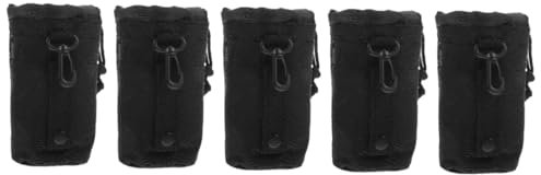 Supvox 5stücke Wasserflaschenhülle Oxford Tragbarer Flaschenhalter Für Sport Und Isolierte Flasche Sleeve Für Wanderungen Radfahren Und Camping Schwarz