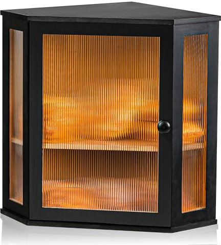 Bambus Brotkasten Mit Doppelschicht, Große Brotbox Für Die Ecke 42x31x31 CM, Lebensmittelsichere Brotaufbewahrung Aus Holz, Einfach Zu Montierender Küchenaufbewahrungsbehälter