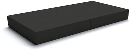 POKAR Spielsofa Kindersofa | Schaumstoff Bausteine | Spielsofa für Kinder mit Schlaffunktion Kuschelecke im Kinderzimmer | Matratze 160 x 80 x 15 cm | Schwarz