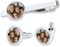 Manschettenknöpfe Herren Personalisiert mit Foto und Krawattenklammer mit Box Manschettenknöpfe Gravur Individuelles Geschenk für Hochzeit Trauzeuge