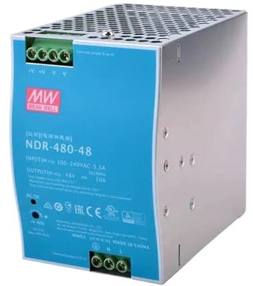 QTAZMJPB 1 Uds NDR-480-48 Controlador de Fuente de alimentación conmutada de Carril DIN Industrial de Salida única auténtico 48V 10A