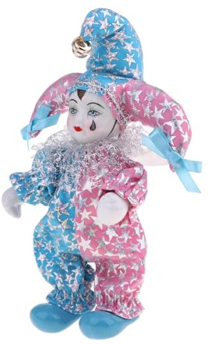ZWTPGKRD Porzellan Triangel Puppen 20 cm Harlekin Puppen Figuren Modell In Kleidung Süße Triangel Figuren Geschenk Frauen Männer Clown Figuren