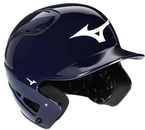 Mizuno Mens B6 Baseball Batting Helmet - Solid Color, Glossy Navy, Large/Extra Large