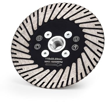 Casaverde 115mm Diamond Blade for Angle Grinder,Diamond Cutting Disc Cut & Grind for Granite Quartz Quartzite, with M14 Flange