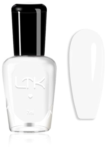 White Nail Polish - Quick Dry Nail Polish - Fast Drying Vanish With Long-Lasting & Strong Coverage - Chip Resistant & Waterproof Nails Vanish For Daily Nails Art