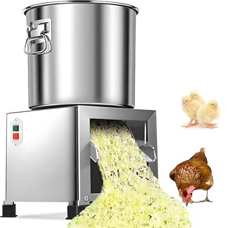 QYLTTDM Commercial Vegetable Chopper, 1800W Heavy-Duty Stainless Steel Vegetable Shredder Cutter, 3500 RPM Electric Vegetable Dicer Chopper, 50–120kg/h Output, Large Feed Port