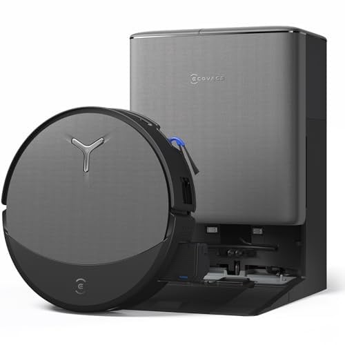 ECOVACS T90 PRO Omni Saugroboter mit Wischfunktion 30.000 Pa, PowerBoost | Roboterstaubsauger, OZMO ROLLER 3.0 mit TruEdge, Triple Lift, automatische Dosierung der Reinigungslösung, AIVI 3D, Schwarz