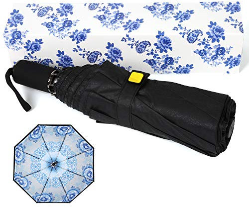 Kobold Reisen Regenschirm Grüne Blume China Stil Doppelschichten Gute anti UV Sun Regen Gute Gefühl Griff