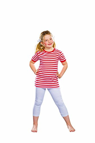 Festartikel Müller Kinder Kurzarm T-Shirt rot-weiß gestreift Karneval Fasching Gr.152
