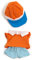 Miniland Set Puppenkleidung 21cm, Polo-Shirt, Kurze Hose und Cap